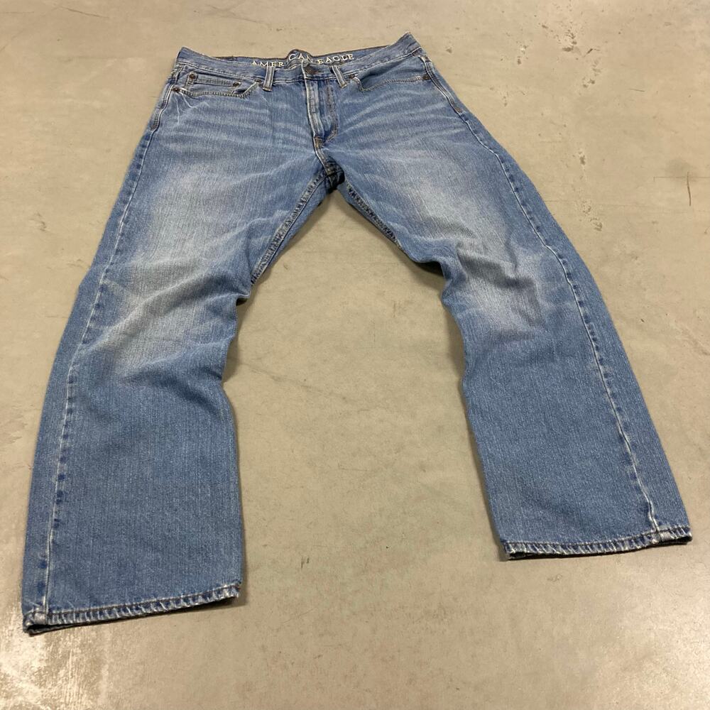 Y2K relaxed faded American eagle Jeans 33x30